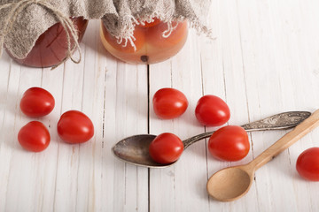 Fresh tomatoes and tomato sauce