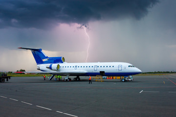 Storm in a provincial airport