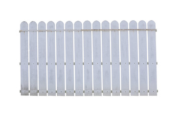 Old fence wood on white background.