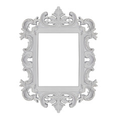 Frame old design stucco vintage isolated white background.