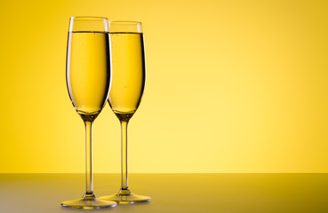 glasses of champagne