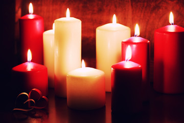 love heart shape candle