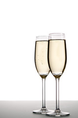 two glasses of champagne