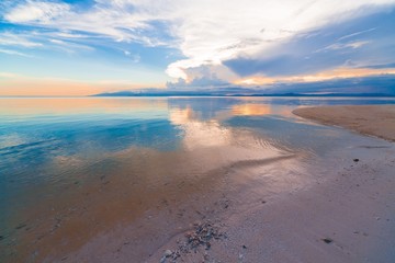 sunset  tropical sea