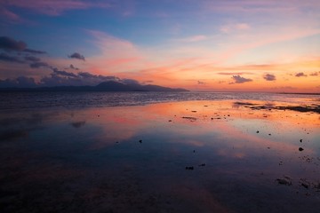 sunset  tropical sea