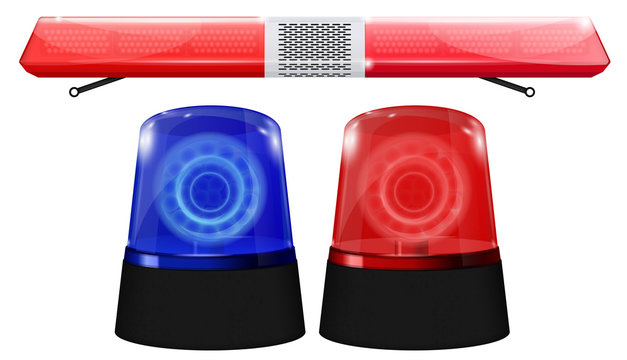 Police Siren, red and blue flasher.