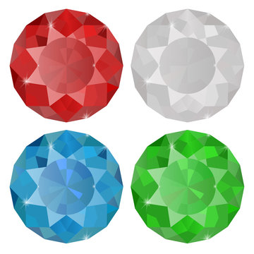 Diamond, Sapphire, Ruby,   Emerald.