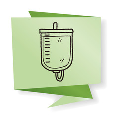 Obraz premium medical drip doodle drawing