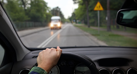 Naklejka premium Driving a car