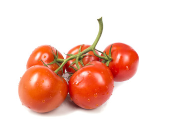 bunch of ripe red tomatoes