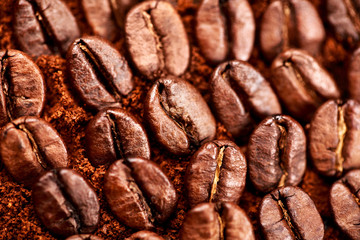 Beans and ground coffee