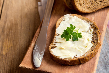Butter and bread