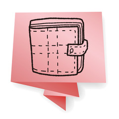 wallet doodle drawing