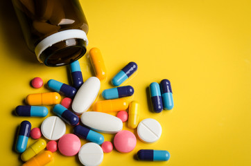 colorful pills and tablets