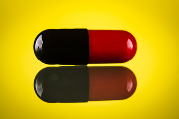 one close up pill capsule