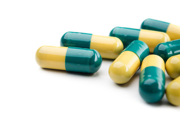 green capsule isolated
