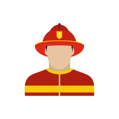 Fireman icon flat
