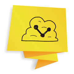 internet cloud doodle drawing