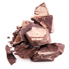 chocolate bars isolated