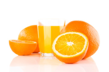 orange fruits and organic juice
