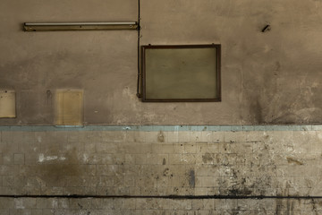Grungy wall in abandoned building