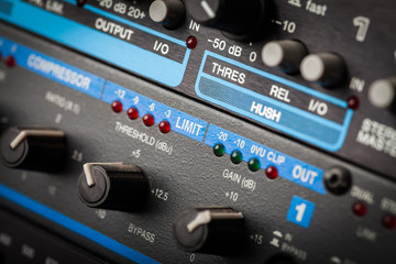 Buttons in sound studio