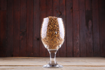 Caramel malt in a glass