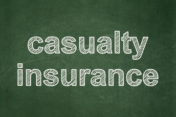 Obraz premium Insurance concept: Casualty Insurance on chalkboard background