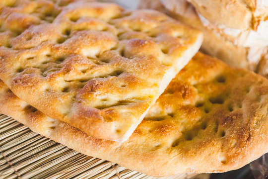Classic Tuscan Bread Focaccia Freshly Baked