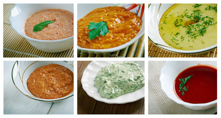 Food set of  Sauce  and spread