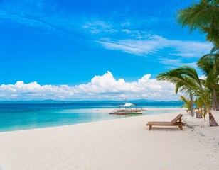 Fototapeta na wymiar Philippines, tropical sea sunbed!