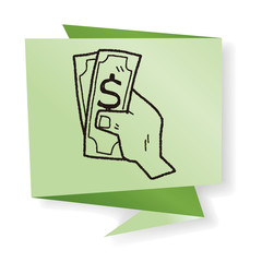 money doodle drawing