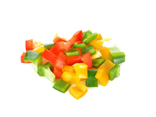 Mix pepper isolated on white background