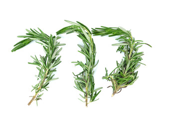 rosemary isolated on white background