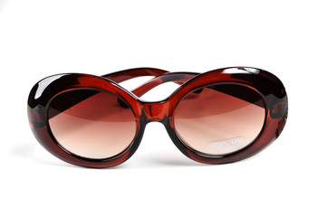 brown sunglasses isolated white background