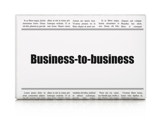 Obraz premium Business concept: newspaper headline Business-to-business