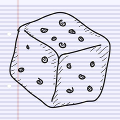 Simple doodle of a dice