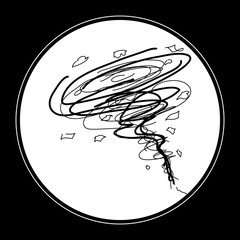 Simple doodle of a tornado