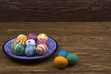 plate with Easter eggs
