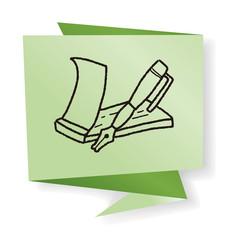 money check doodle drawing