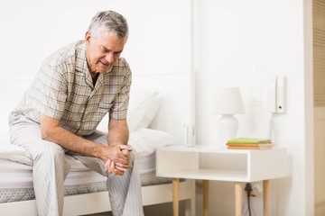 Fototapeta premium Suffering senior man waiting 