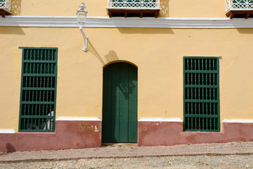 Colorful traditional houses in the colonial town of Trinidad