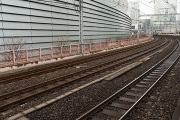 Fototapeta premium Railway in city