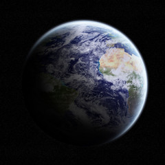 View of the planet Earth in space