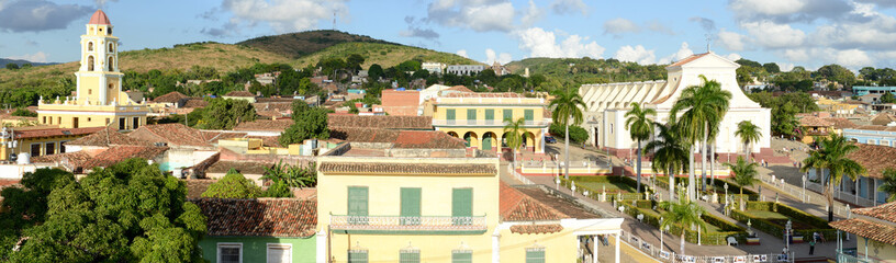 Colorful traditional houses in the colonial town of Trinidad