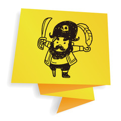 pirate captain doodle