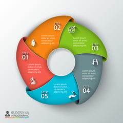 Vector circle infographic.