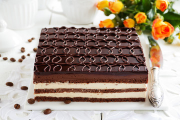 Chocolate and coffee cake 