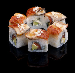 sushi, rolls