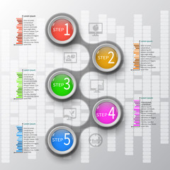 Abstract 3D Paper Infographics